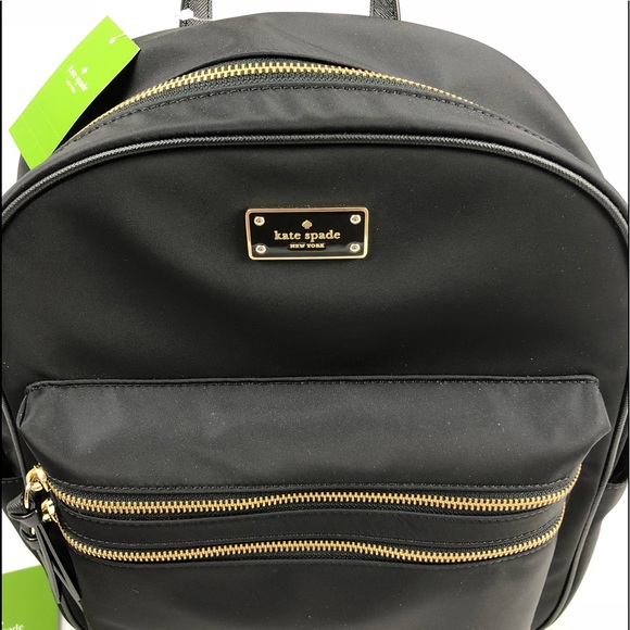 New! Kate Spade Large Nylon Laptop Backpack Black - Picture 4 of 8